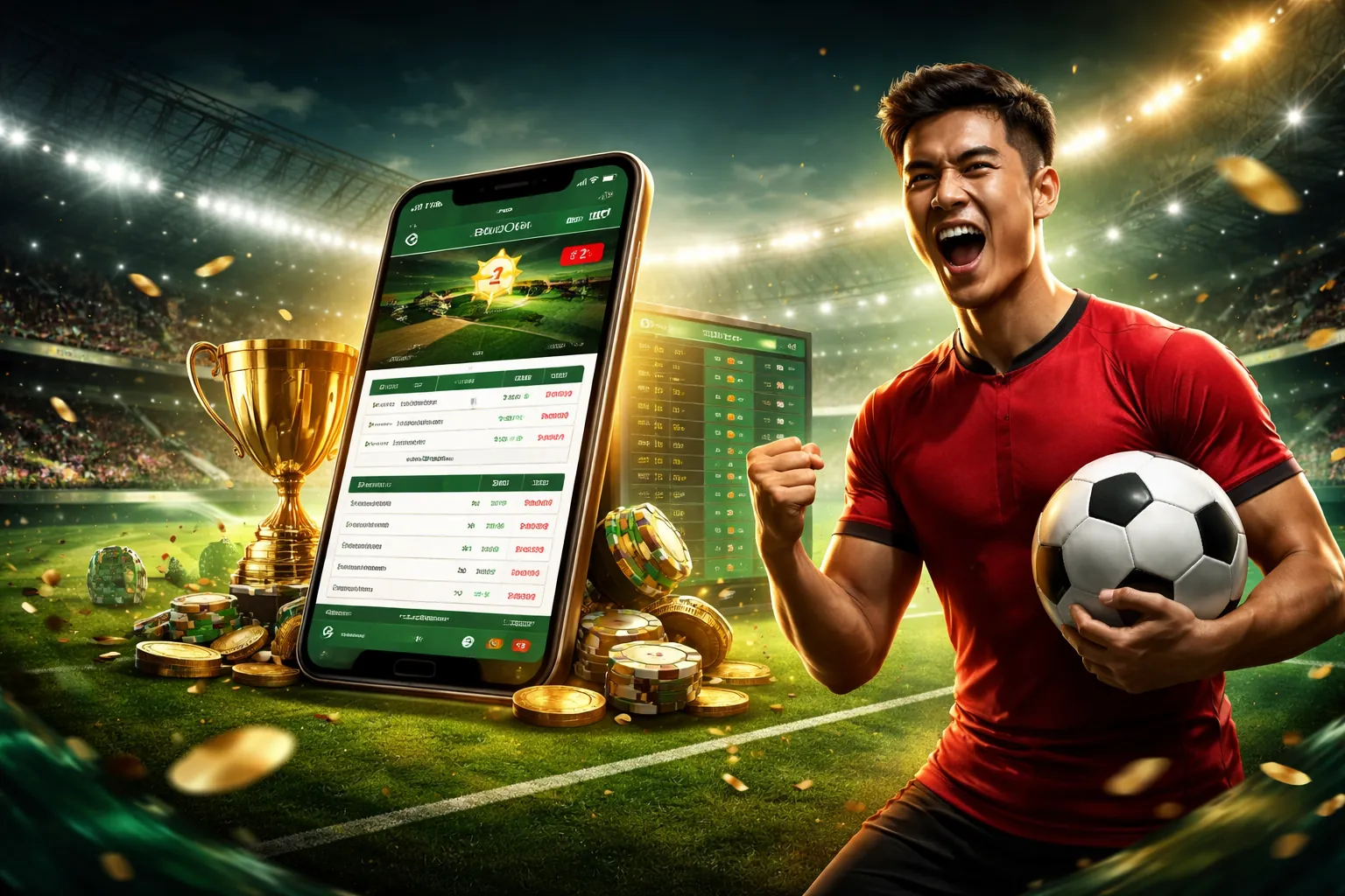 Sân vận động với không khí sôi động của cá cược thể thao SHBET